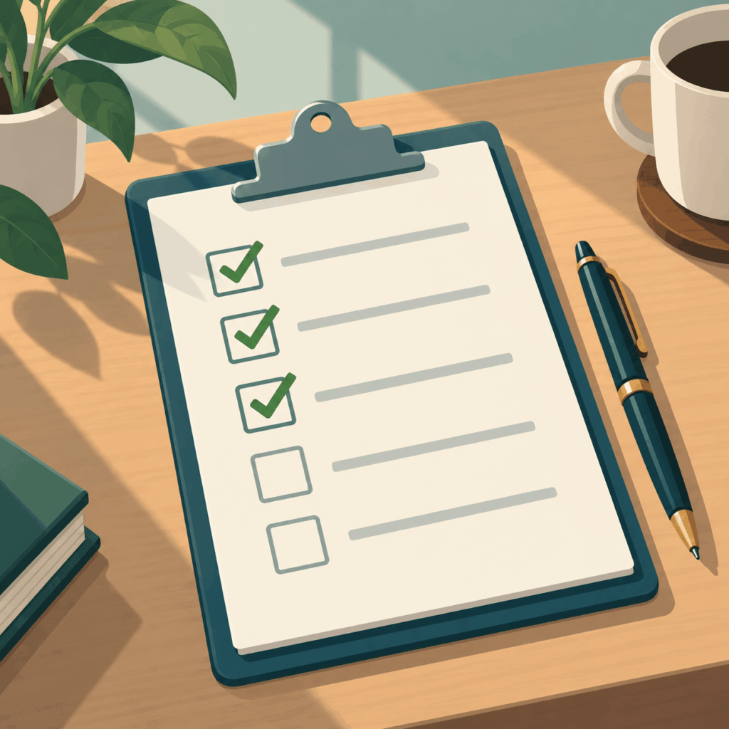 Checklist illustration for central government employees and pensioners preparing for the 8th Pay Commission